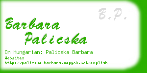 barbara palicska business card